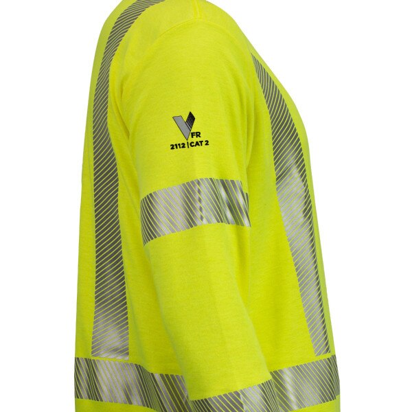 NSA Vizable Hi-Vis Dual Hazard Long Sleeve Shirt in Hi-Vis Yellow